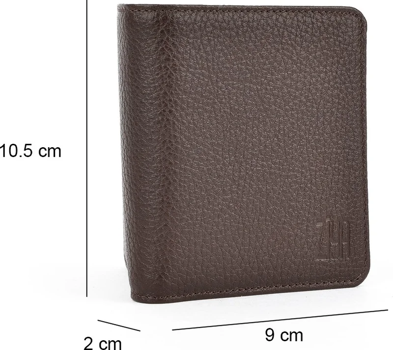 Ziya , Men's Genuine Leather Wallet 1519841ZD04 Brown