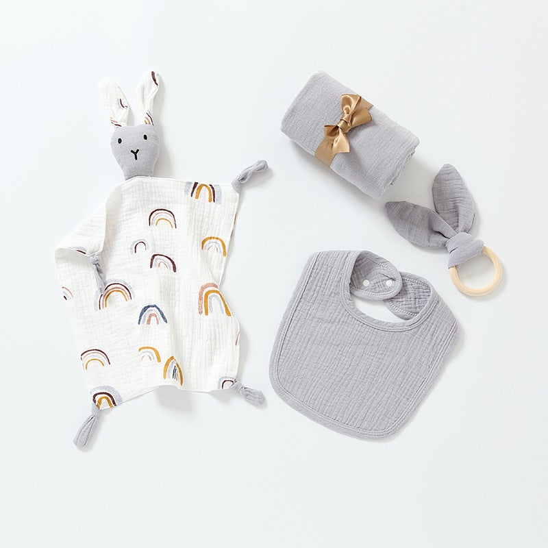 Newborn Baby Gift Box Soothing Doll Saliva Towel Sleeping Baby Toy 0-1 Year Old Pure Cotton First Month Gift Suit - Image 4