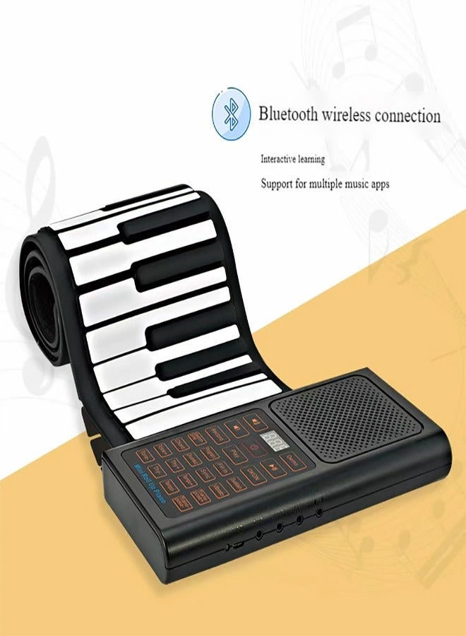 general Portable Roll-Up Silicone Organ - 61/88 Key Foldable Keyboard for Beginners | 128 Tones, Bluetooth Teaching, Lightweight  Travel-Friendly - Image 2