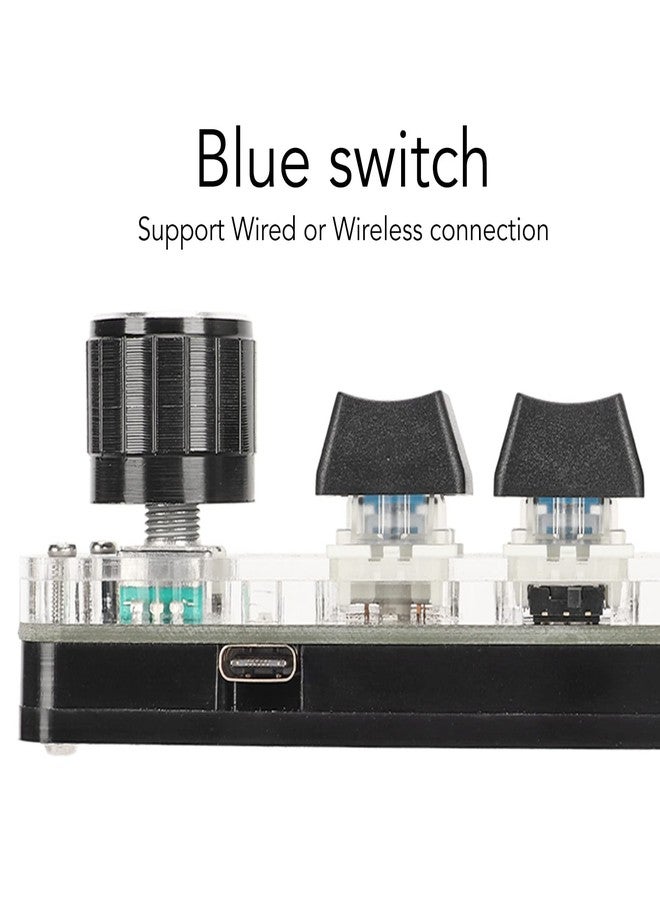 Bewinner Mini 4 Key Keypad Mechanical Gaming Keyboard, Backlit Programming Macro Keypad with 1 Knob, USB Bluetooth Mini Keypad for Gaming Office Media - Image 4