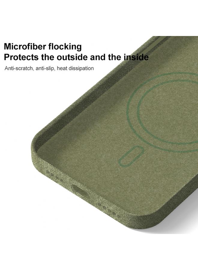 اس-توب جراب هاتف iPhone 13 Pro Max مصنوع من جلد الدنيم مع خاصية MagSafe - Image 5