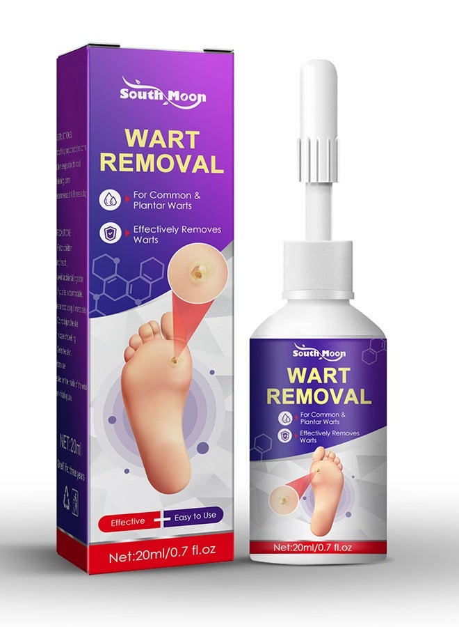 ساوث مون مزيل الثالول والذرة السائل (20 مل)، تركيبة حمض الساليسيليك سريعة المفعول للثآليل الأخمصية والعادية والمسطحة – إزالة فعالة للذرة للقدمين وأصابع القدمين والأصابع واليدين – تجميد الثالول - Image 1