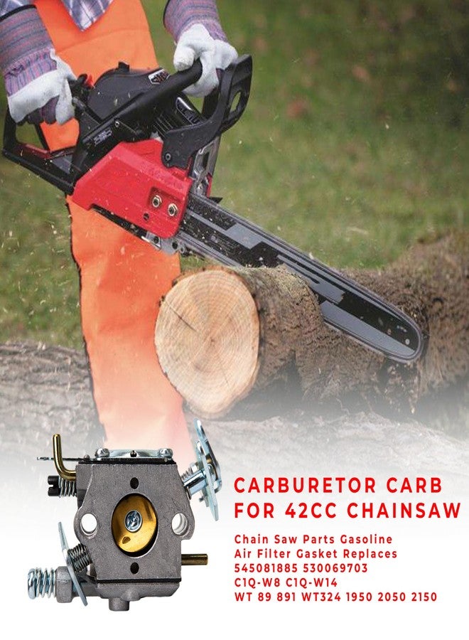 BuleVina Carburetor Carb Replacement for Craftsman 42cc Chainsaw 2.6 CID / 42CC Engine 18-in.bar Chain Saw Gasoline Air Filter Chain Saw Gasket - Image 4