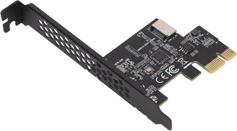 بطاقة PCIe USB، بطاقة USB C PCIe، بطاقة رفع PCI E USB3.2، مكثفات سيراميكية، حماية مزدوجة، سرعة عالية، بطاقة رفع PCI E إلى Type E، بطاقة USB PCIe للكمبيوتر (أسود) - Image 2