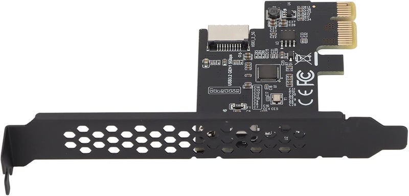 بطاقة PCIe USB، بطاقة USB C PCIe، بطاقة رفع PCI E USB3.2، مكثفات سيراميكية، حماية مزدوجة، سرعة عالية، بطاقة رفع PCI E إلى Type E، بطاقة USB PCIe للكمبيوتر (أسود) - Image 3