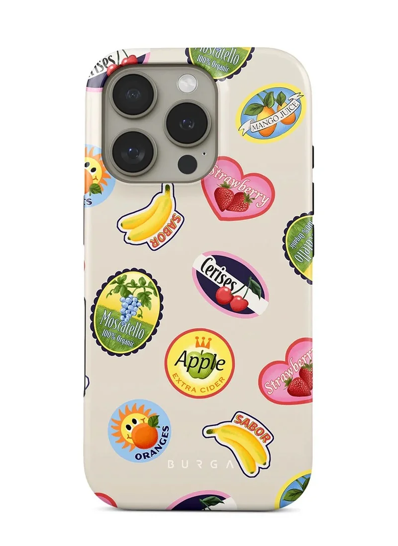 BURGA iPhone 16 pro Case, 2 Piece Hard Shell + TPU Silicone Interior, Shock Absorption, All Port Accessible, Raised Bezel For Screen & Camera Protection, Never Fading HQ Print,Flavour