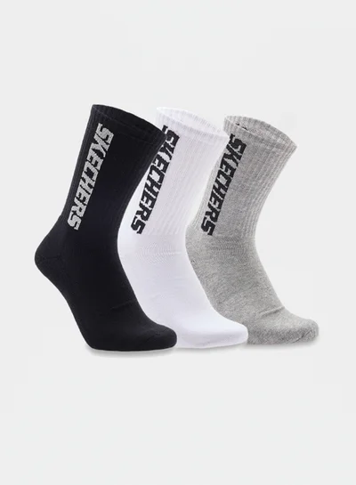 سكيتشرز 3 Pack Terry Crew Socks