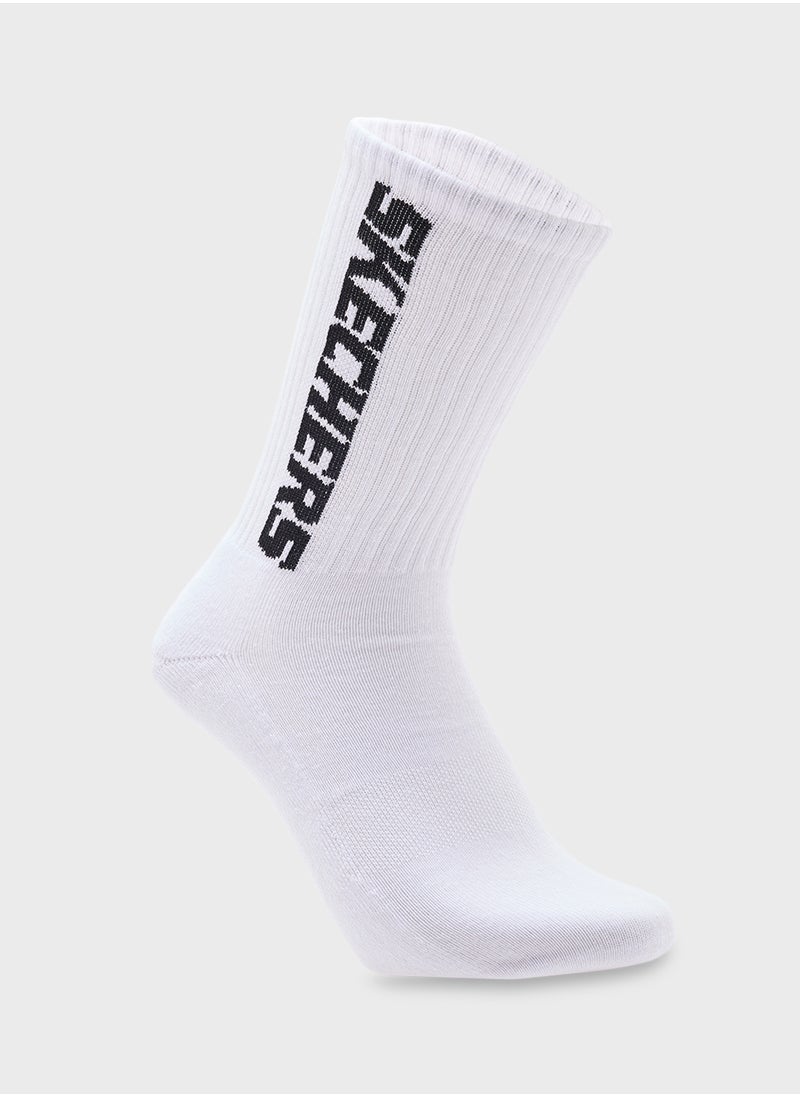 SKECHERS 3 Pack Terry Crew Socks  - Image 2
