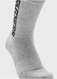 SKECHERS 3 Pack Terry Crew Socks  - Image 5