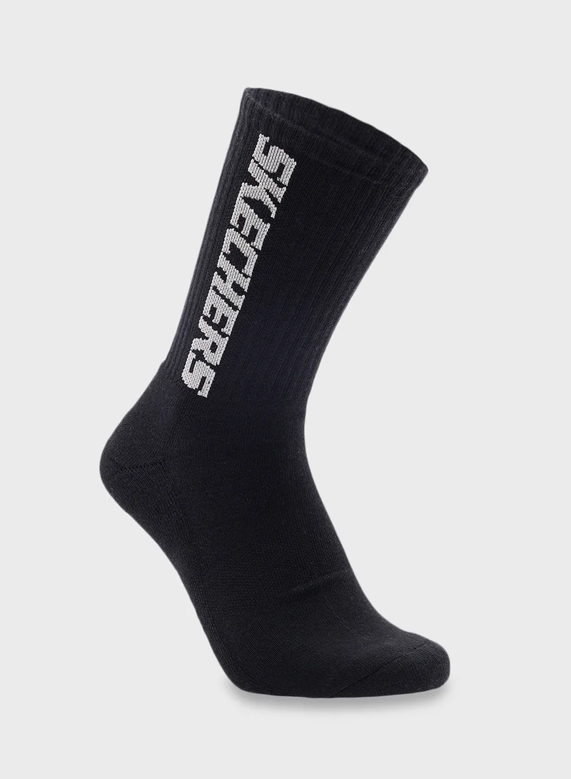 SKECHERS 3 Pack Terry Crew Socks