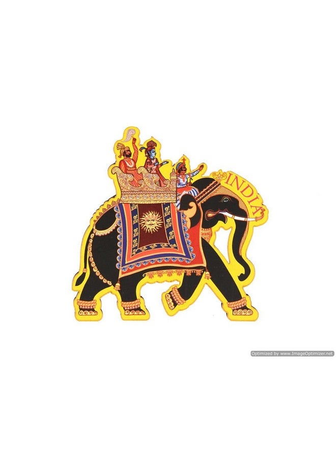 Skywalker Skywalker India Souvenir Wooden Fridge Magnet - Elephant Shape 