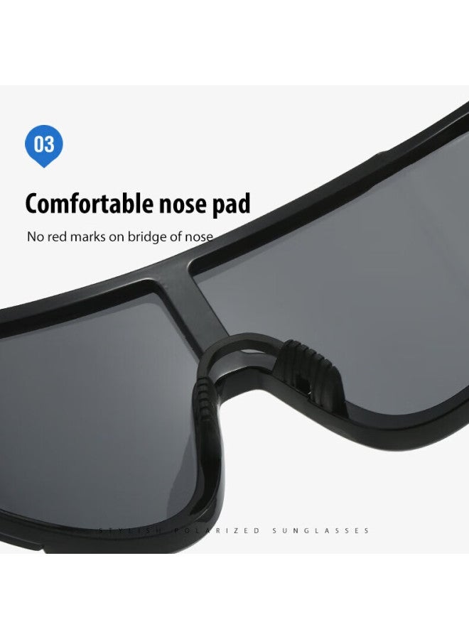 LOVECRAFT Lovecraft Cycling Glasses 1622-black Frame With Silver Lenses, Unisex Sunglasses For Bicycle, Uv Protection, Wind And Sand Protection, Specially Designed For Running  - Image 4