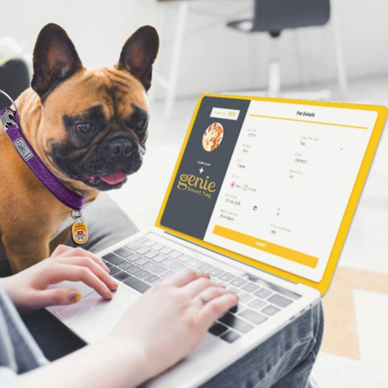 tag8 - Compact Genie Smart Pet Tag, Dog and Cat Tag with QR Code for Global Tracking Location System, Alternative to GPS Tracker, Tags with Alerts for Vaccination, Pack 2 - Image 2