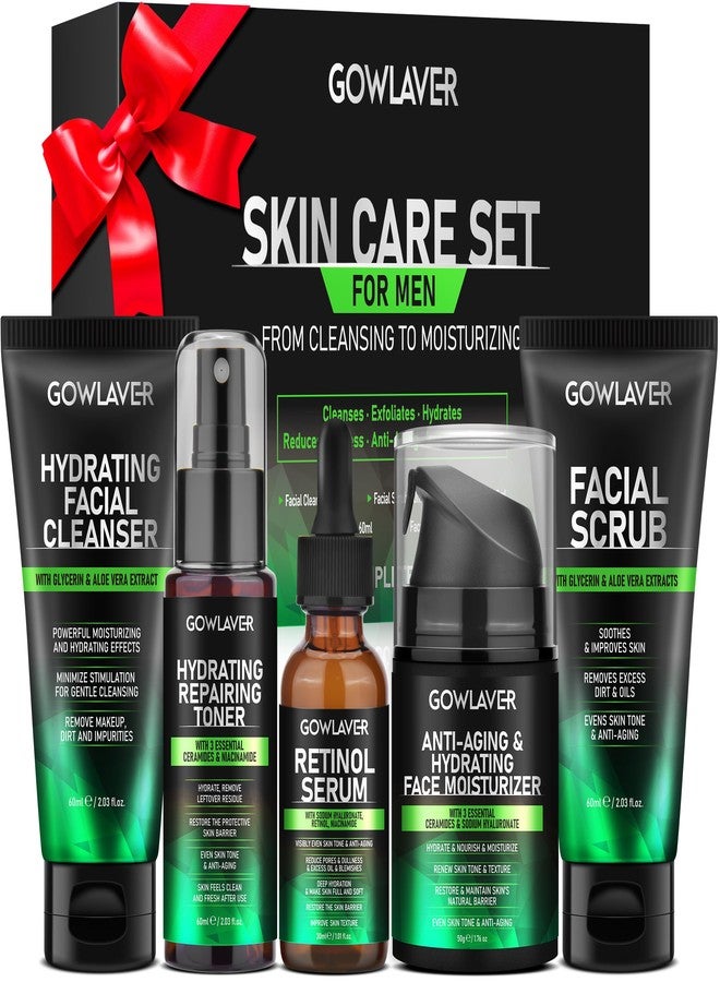 GOWLAVER Gifts for Men,Skin Care for Men,Hydrate & Anti-Aging Face Care Routine for Mens All Skin Types,Birthday Christmas Stocking Stuffers Secret Santa Gifts Fathers Valentines Him Dad Boyfriend Husband - Image 1