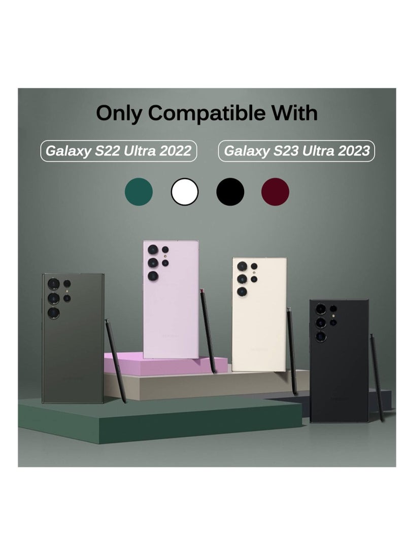 قلم S Pen لهاتف Samsung Galaxy S23/S22 Ultra، قلم S Pen عالي الحساسية لهاتف S23/S22 Ultra، مع 3 أطراف، بدون بلوتوث، قلم S Pen بديل لهاتف Galaxy S23-22 Ultra (أبيض) - Image 2