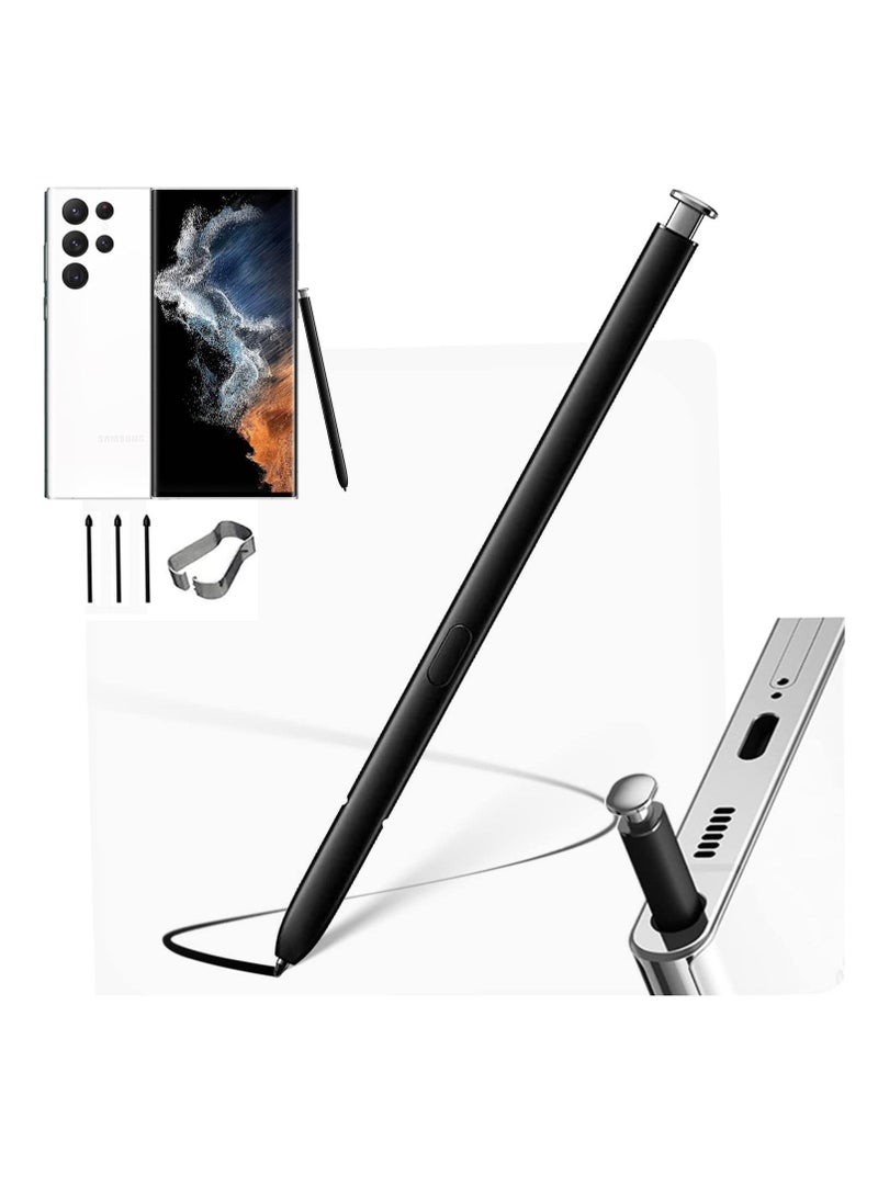 قلم S Pen لهاتف Samsung Galaxy S23/S22 Ultra، قلم S Pen عالي الحساسية لهاتف S23/S22 Ultra، مع 3 أطراف، بدون بلوتوث، قلم S Pen بديل لهاتف Galaxy S23-22 Ultra (أبيض) - Image 1