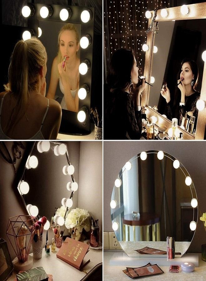 Vanity Mirror Lights,Hollywood Style LED Vanity Mirror Lights Kit with Dimmable Bulbs,USB Cable Vanity Lights for Mirror with 3 Color Modes & Adjustable Brightness (Mirror & USB Charger Not Include) - Image 2
