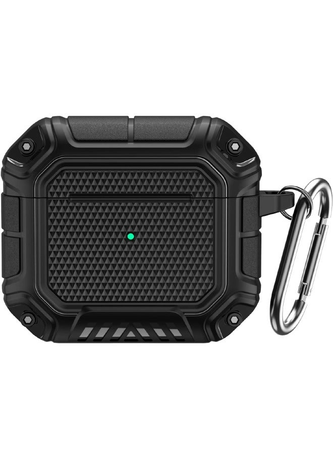 Airpods 3rd Generation Case, Airpods 3 Protective Case with Keychain, Dual Layer Solid Protection for Apple Airpods 3 2021- Black  - Image 2