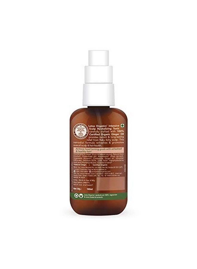Lotus Organics+ Intensive Scalp Revitalizing Hair Tonic ; 100% Organic Ginger Oil ; Sulphate Free Hair Serum ; All Hair Types ; 100Ml  - Image 3