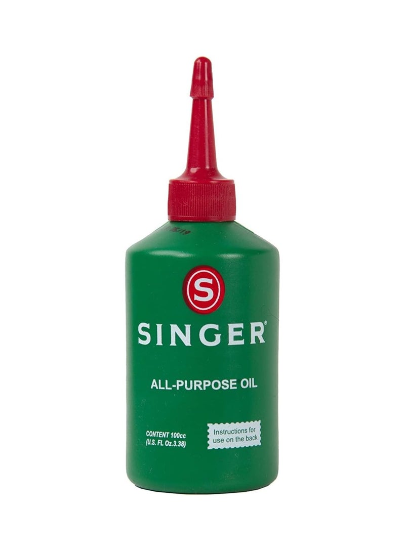 SINGER All Purpose Sewing Machine Oil 3.38 Fl Oz Lubricates, Cleans & Protects Sewing Machines, Scissors & Precision Tools  - Image 1