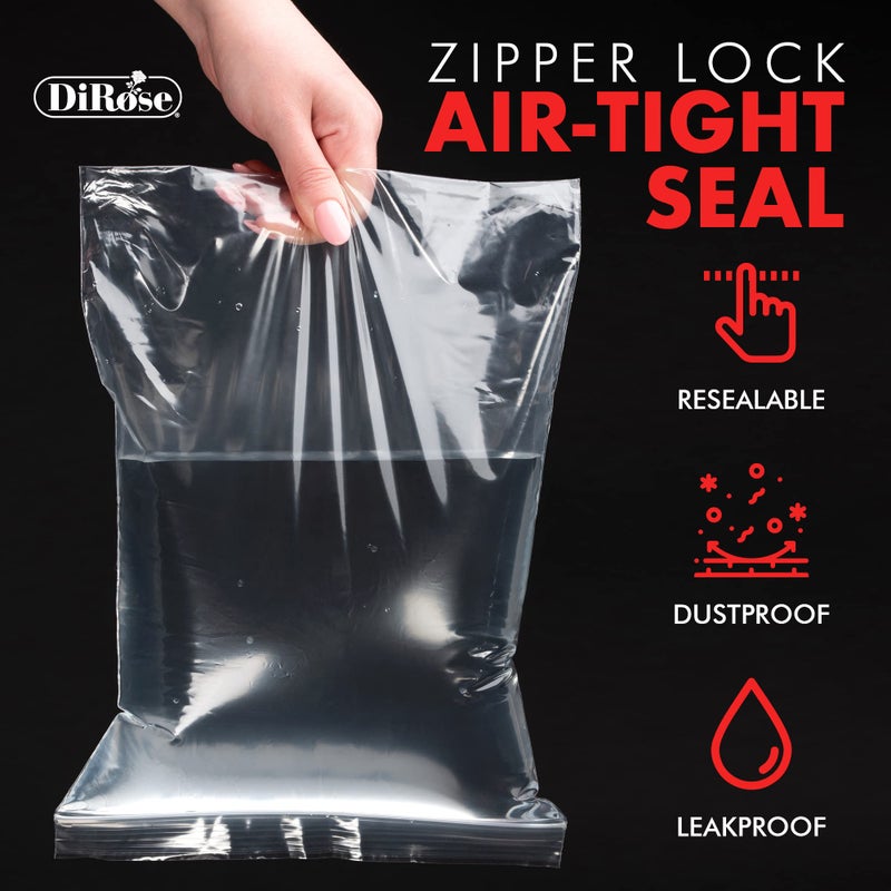 Dirose Reclosable Poly Zip Top Bags - 4"" X 6"" (100 Count)  2 Mil - Plastic Ziplock Bags - Resealable Plastic Bags With Zipper - Clear Baggies For Jewelry  Pills  Candy - Image 4