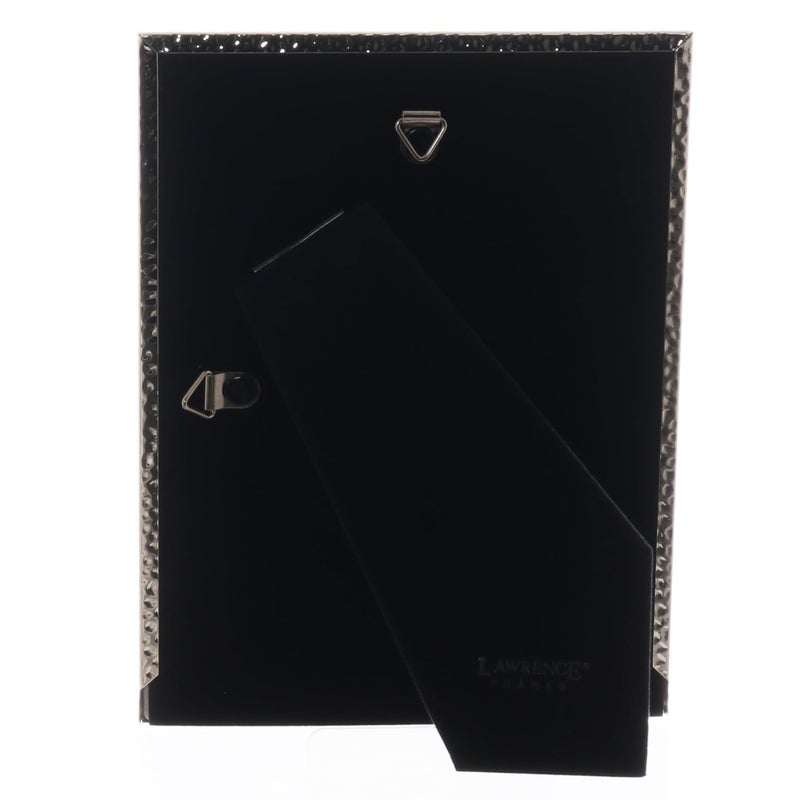 Lawrence Frames Hammered Polished Metal Picture Frame  4x6  Silver - Image 4