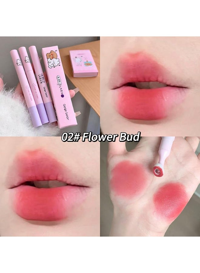 دب جيجي مجموعة أحمر الشفاه الكريمي "Iron Lip Cream" من Gege Bear | مرطب شفاه بقوام مخملي ناعم وكريمي | أداة تطبيق سهلة الاستخدام لنتائج مثالية | عبوة بتصميم عصري جذاب (نمط Y2K) يناسب المراهقات وعشاق الجمال | لون شفاه خفيف الوزن ومقاوم للتلطخ | درجات ألوان تجمع بين البني والوردي الفاتح (الدرجة 02# Flower Bud، وزن 2 جم) - Image 4