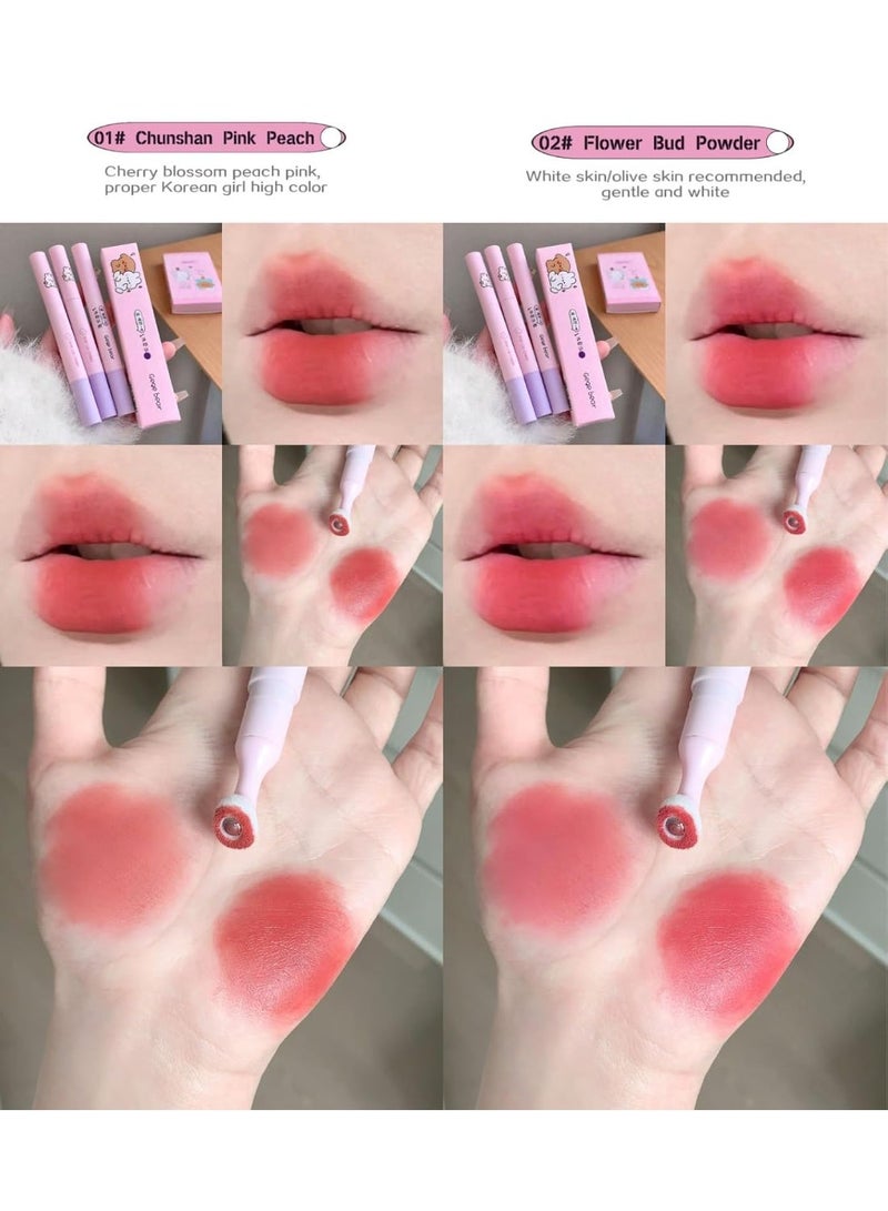 دب جيجي مجموعة أحمر الشفاه الكريمي "Iron Lip Cream" من Gege Bear | مرطب شفاه بقوام مخملي ناعم وكريمي | أداة تطبيق سهلة الاستخدام لنتائج مثالية | عبوة بتصميم عصري جذاب (نمط Y2K) يناسب المراهقات وعشاق الجمال | لون شفاه خفيف الوزن ومقاوم للتلطخ | درجات ألوان تجمع بين البني والوردي الفاتح (الدرجة 02# Flower Bud، وزن 2 جم) - Image 2