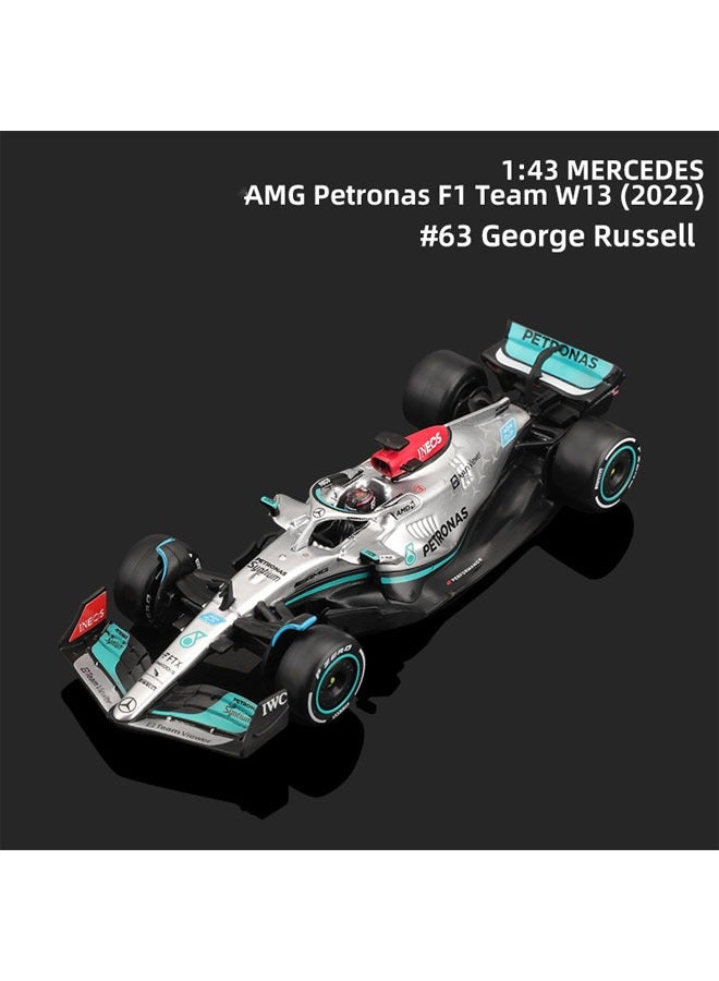 1:43 Mercedes Benz W13 Formula 1 Formula Car Alloy Car Model Ornament Car Model, suitable for young people of all ages to collect and play - Image 2