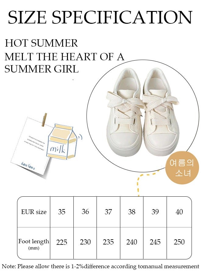 DUNISO Women's Platform Sneakers Low Top Walking Shoes for Lady Comfortable Lace Up Fashion Casual Canvas Shoes for Indoor Outdoor Travel Work - Image 3