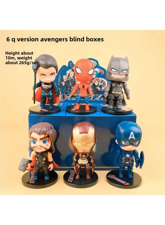Spot Seconds Hair Treasure Dream Hand Blind Box Sanrio If To Dragon Ball Doraemon Crayon Small Ornaments Batch-Color:6 Q Version Of The Avengers Blind Box 】 - Image 1