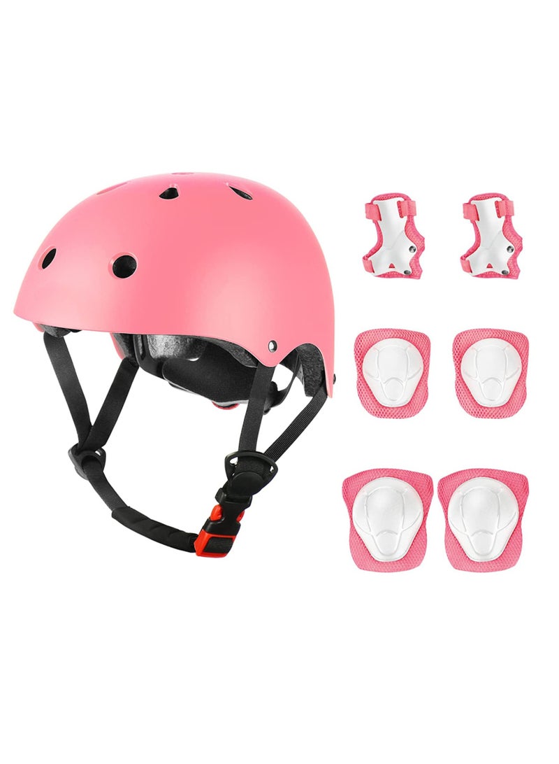 MIXDE Kids Bike Helmet Set，Adjustable Helmet for Ages 3-9 Kids Toddler Boys Girls Youth,Protective Gear with Elbow Knee Wrist Pads for Multi-Sports Skateboarding Bike Riding - Image 1