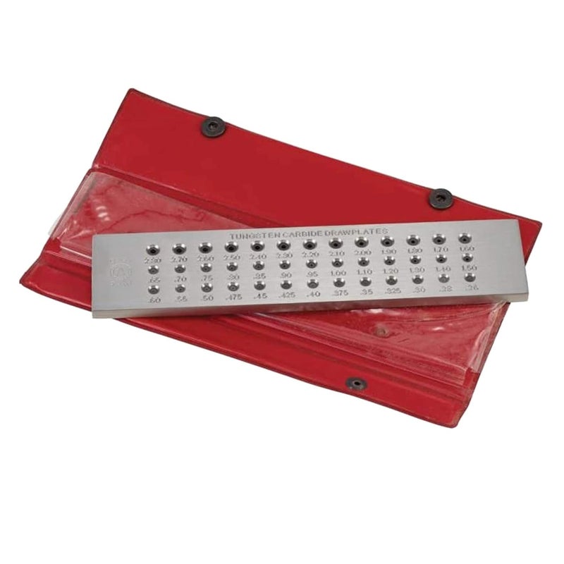 LUXURO LUXURO Tungsten Carbide 39 Hole Drawplate 026280mm Wire Drawplate for Jewelry Making Round Tungsten Carbioed Fineness Dies Set Gold Implement - Image 1