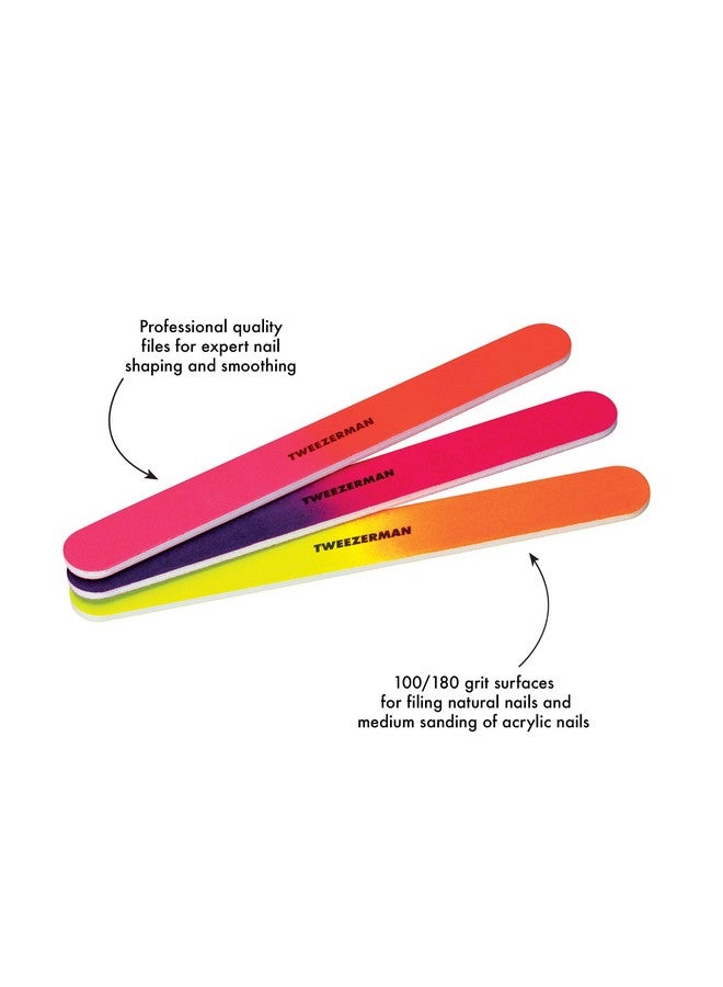 تويزرمان مبرد أظافر نيون ساخن من تويزرمان، مجموعة متنوعة من 3 قطع - Image 4