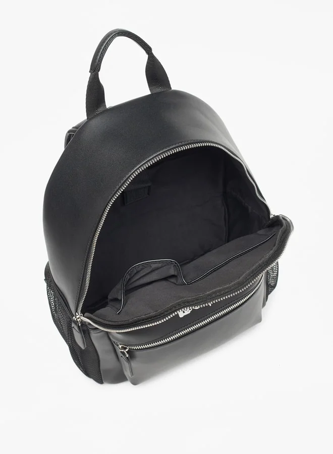 لي كوبر Perforated Backpack with Adjustable Shoulder Straps and Zip Closure