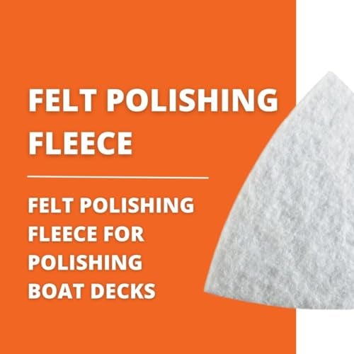 Fein Felt Polishing Fleece for MultiMaster Tools - High-Performance Polishing for Boat Decks, Chrome, Stainless Steel, Aluminum and Non-Ferrous Metals, 3-1/8" Edge Length, 5-Pack - 63723032010 - Image 2