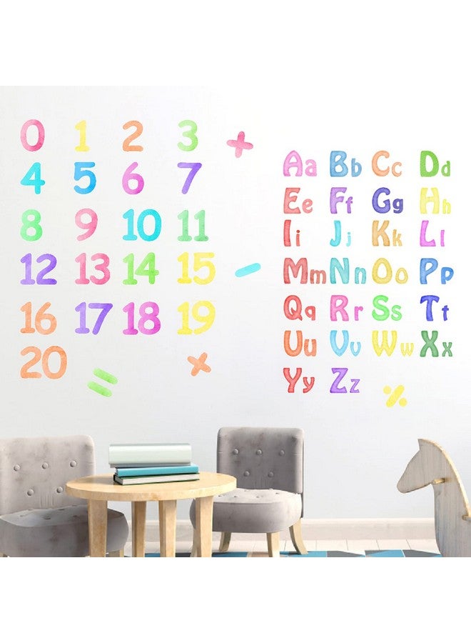 THEYGE Number Wall Decals Letter Wall Decals Alphabet Wall Stickers Removable ABC Wall Stickers Colorful Learning Wall Decals Educational Wall Stickers for Kids Room Nursery Playroom Decor - Image 2