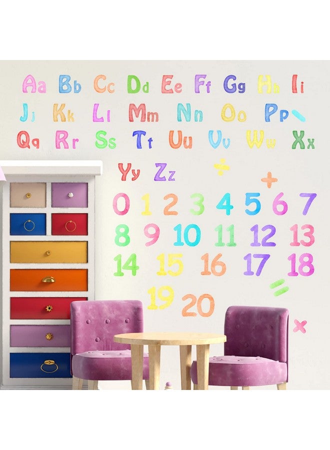 THEYGE Number Wall Decals Letter Wall Decals Alphabet Wall Stickers Removable ABC Wall Stickers Colorful Learning Wall Decals Educational Wall Stickers for Kids Room Nursery Playroom Decor - Image 3
