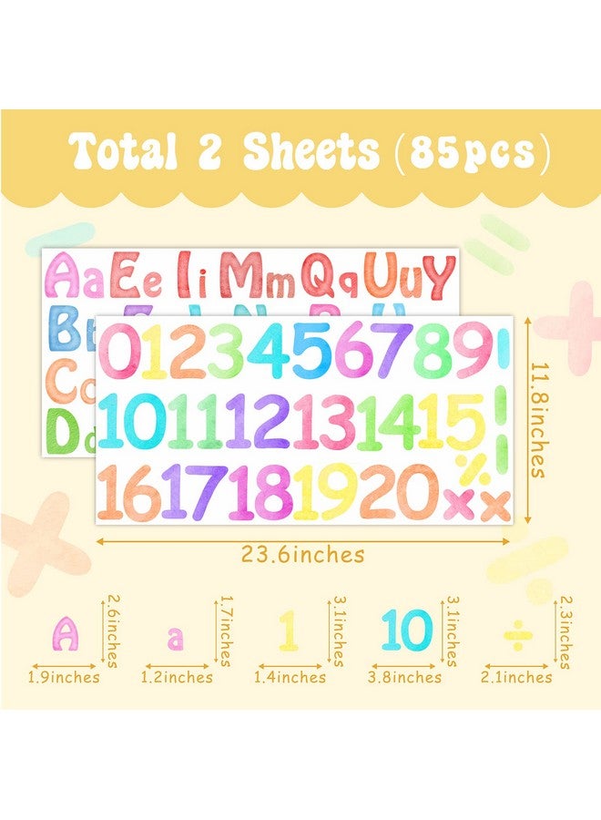 THEYGE Number Wall Decals Letter Wall Decals Alphabet Wall Stickers Removable ABC Wall Stickers Colorful Learning Wall Decals Educational Wall Stickers for Kids Room Nursery Playroom Decor - Image 5
