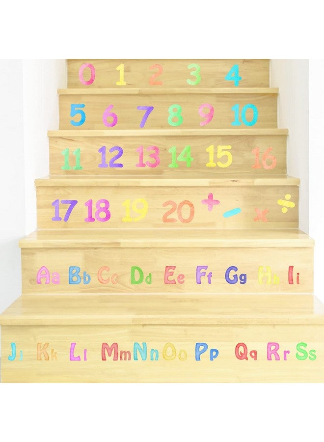 THEYGE Number Wall Decals Letter Wall Decals Alphabet Wall Stickers Removable ABC Wall Stickers Colorful Learning Wall Decals Educational Wall Stickers for Kids Room Nursery Playroom Decor - Image 4