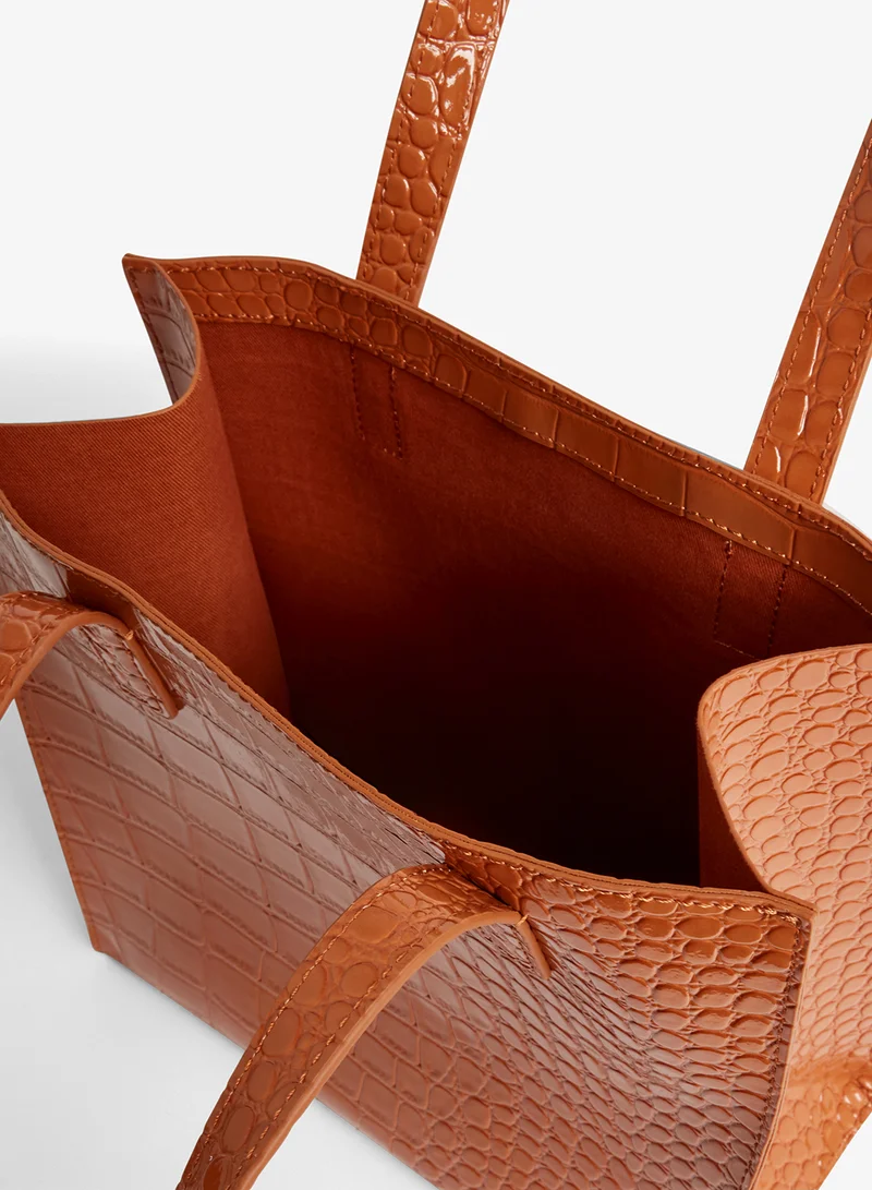 Ted Baker  WENONAA Croc Effect Small Icon shopper Bag for Women | Best Price UAE