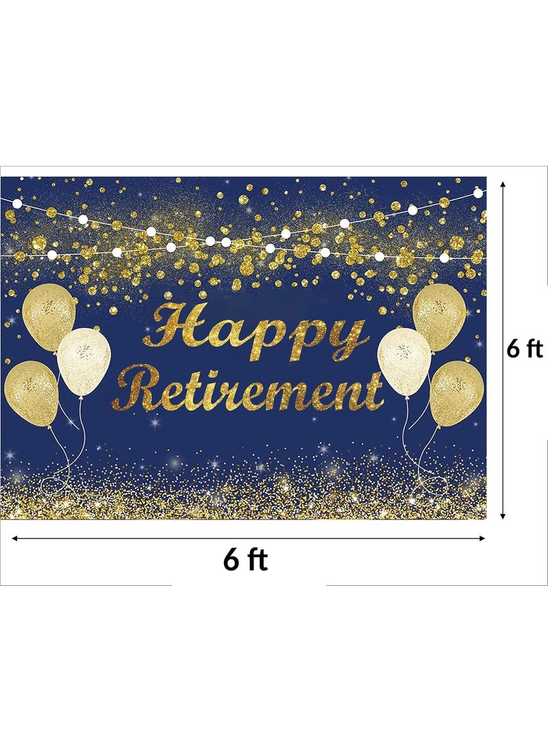 Theme My Party Theme My Party Retirement Party Decorations Complete Set Retirement Party Backdrop Banner Decoration Kit 6FT X 6FT  - Image 4