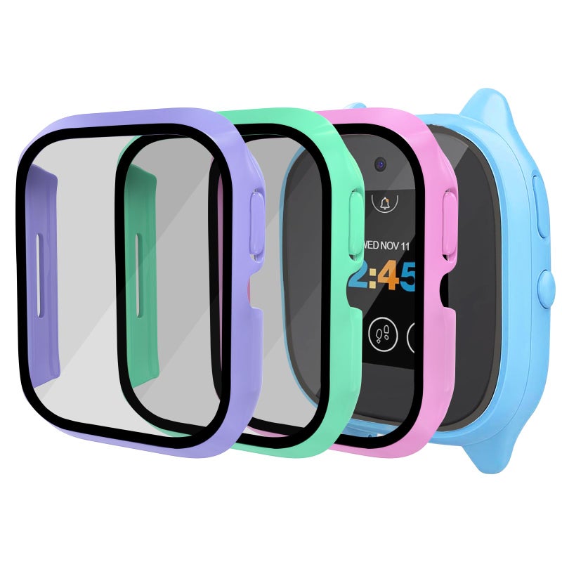 surundo Compatible with Gizmo Watch 3 Screen Protector Case, Hard PC with Tempered Glass High Definition Scratch Resistant Overall Bumper Cover Shell for Verizon Gizmo Watch 3 - Image 1