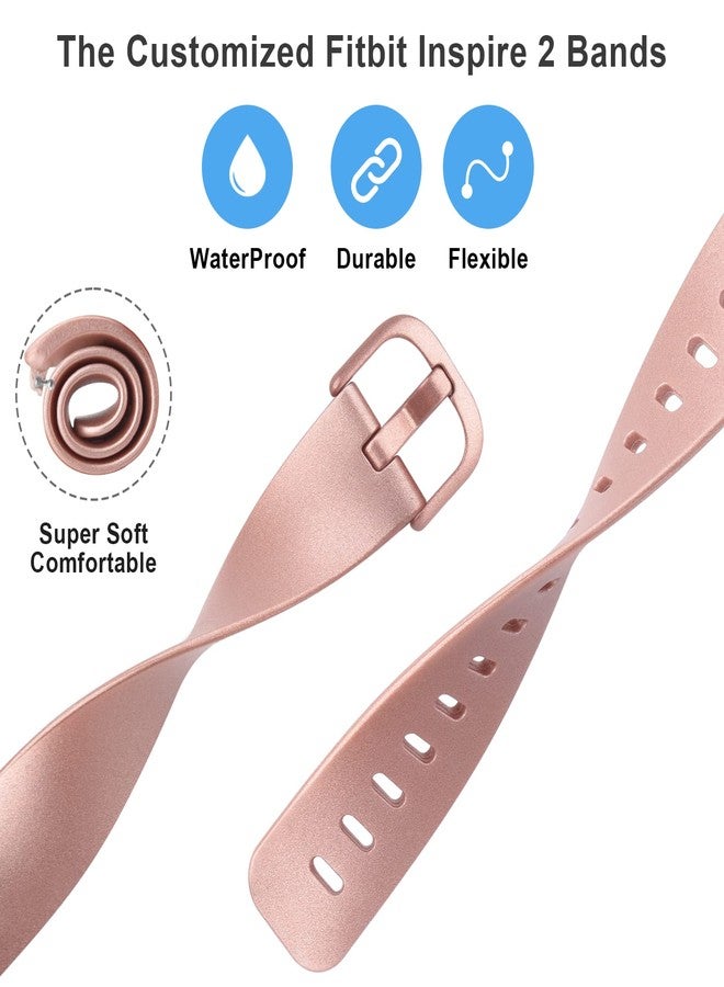 AK Band Compatible with Fitbit Inspire 2 Bands for Women Men, Adjustable Replacement Sport Wristbands Straps for Fitbit Inspire 2 / Ace 3 (Rose Gold) - Image 4