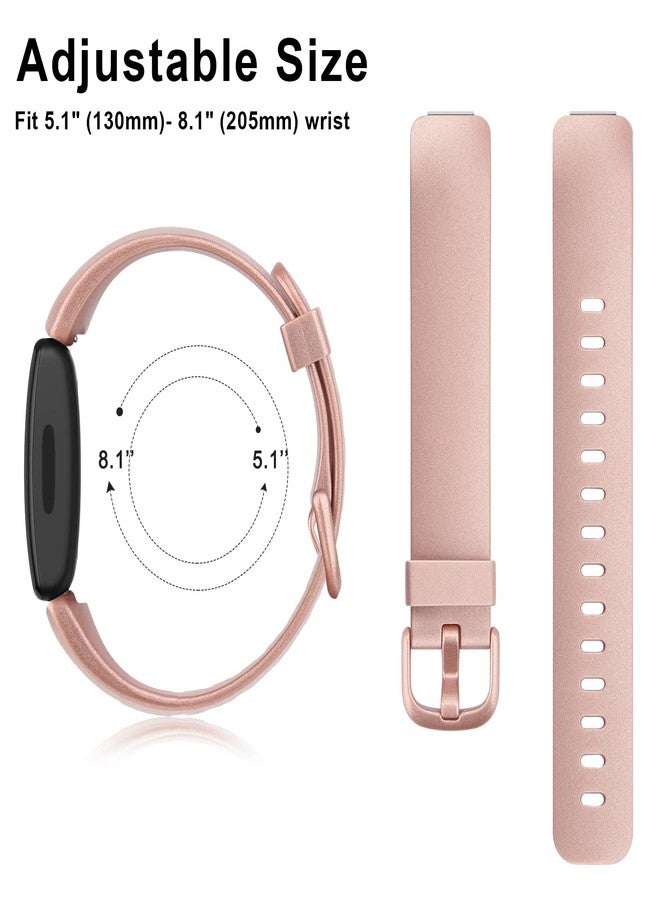 AK Band Compatible with Fitbit Inspire 2 Bands for Women Men, Adjustable Replacement Sport Wristbands Straps for Fitbit Inspire 2 / Ace 3 (Rose Gold) - Image 3