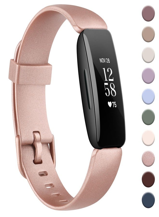 AK Band Compatible with Fitbit Inspire 2 Bands for Women Men, Adjustable Replacement Sport Wristbands Straps for Fitbit Inspire 2 / Ace 3 (Rose Gold) - Image 1