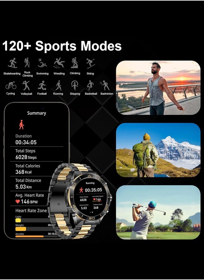 Joshberg S30Max Smart Watch for Men, 1.62 Inch Mens Smart Watch with Bluetooth Answer/Make Calls,120+ Sports,420mAh Heavy Duty Smartwatch Heart Rate Blood Oxygen Blood Pressure Sleep Monitor Pedometer, IP68 Waterproof, Rugged Smartwatch for IOS Android,2 Straps  - Image 5