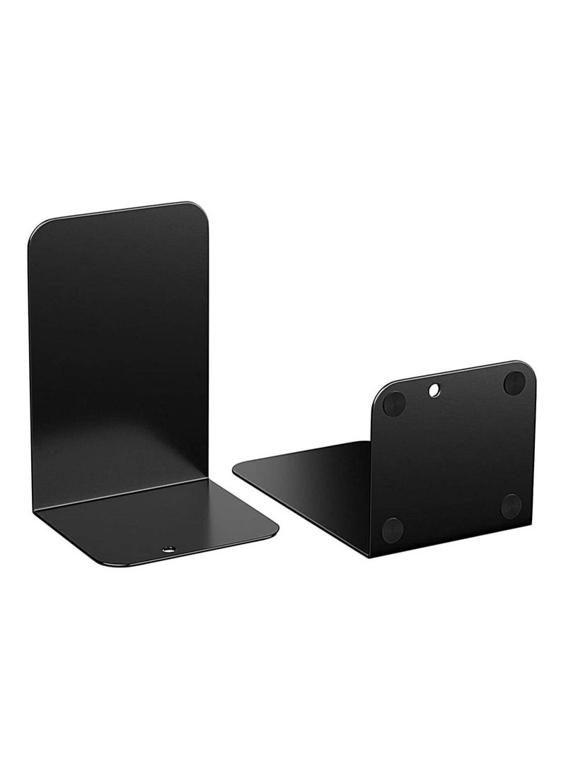 Arabest Book Shelf Holder Home Decorative, Metal Bookends Black (1 Pairs/2 Pieces) - Image 4