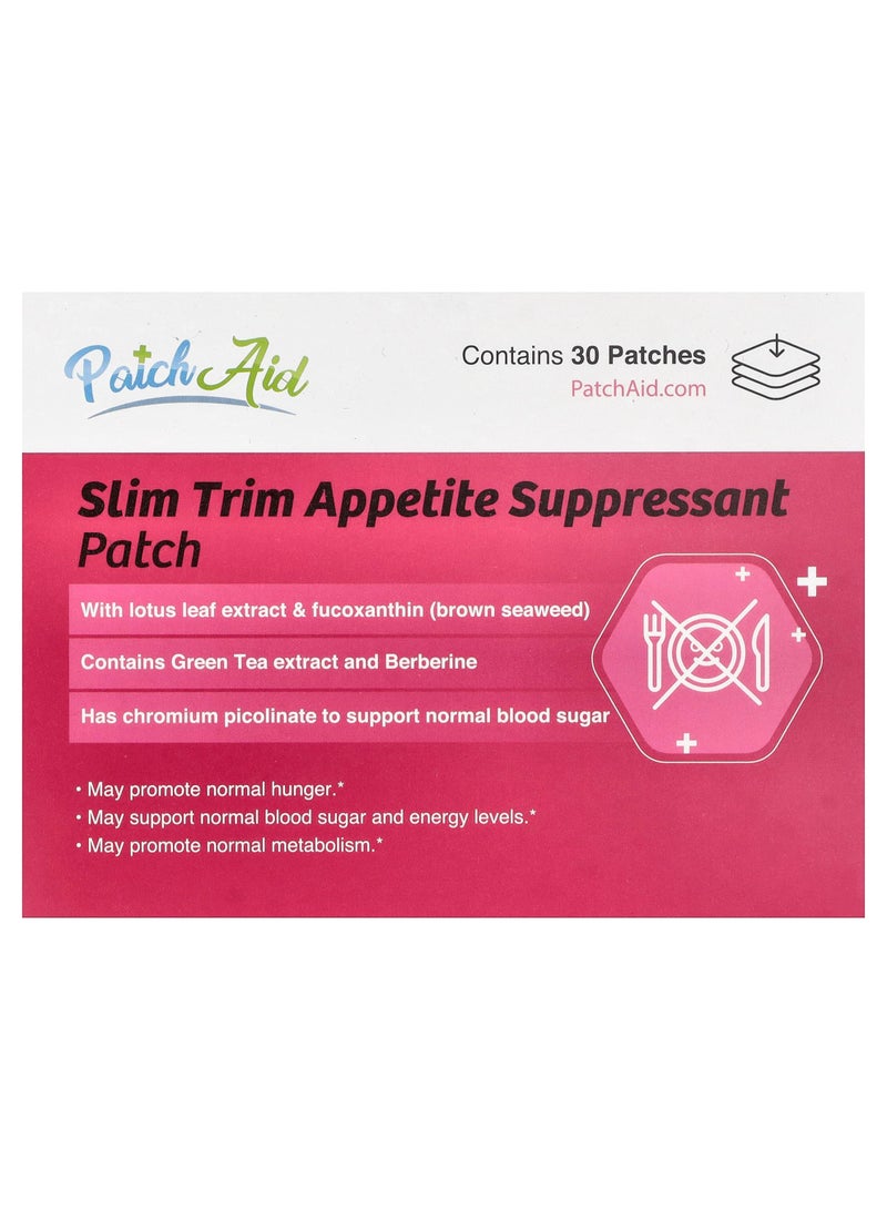 PatchAid Slim Trim Appetite Suppressant Patch,  30 Patches