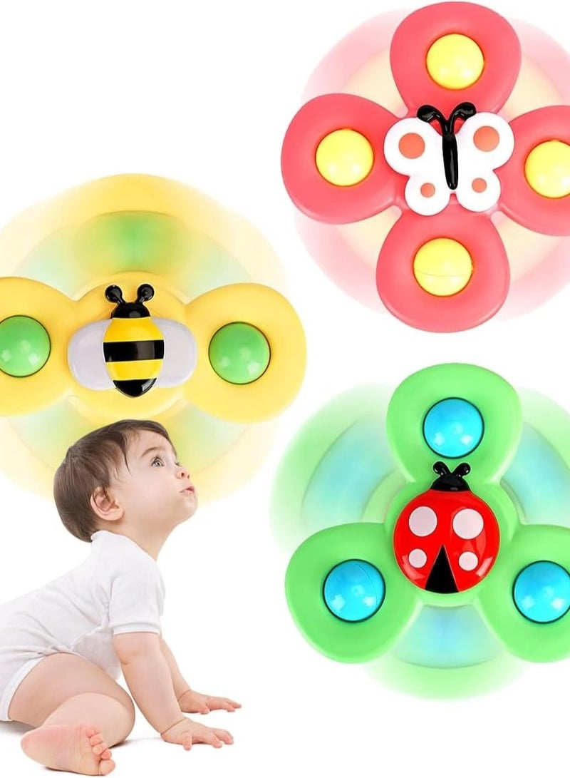 3PCS Suction Cup Spinner Toys Novelty Sensory Toys Fidget Spinner Bath Toys for Toddlers Kids Birthday Baby Gifts - Image 1